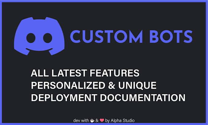 Create a custom discord bot for your server by Alphastudioprod | Fiverr