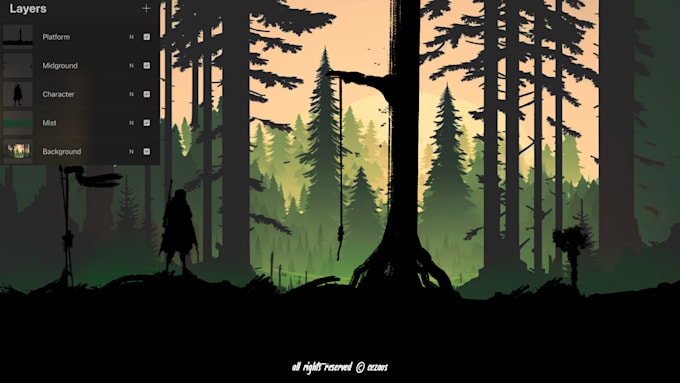 Create 2d platformer game art design illustration by Cezaos | Fiverr