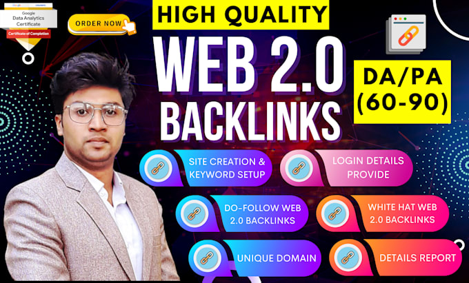 create web 2 0 backlinks all dofollow with site creation