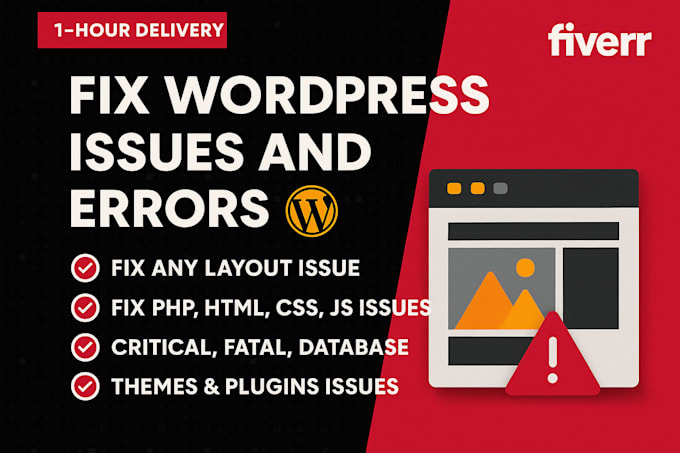 fix wordpress critical errors and bugs in 1 hour