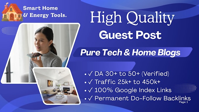 do smart home backlink, energy tools guest post
