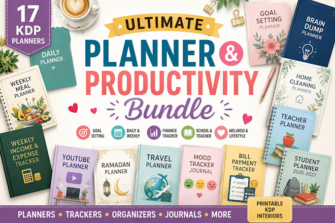 design professional KDP interiors, journals, and planners