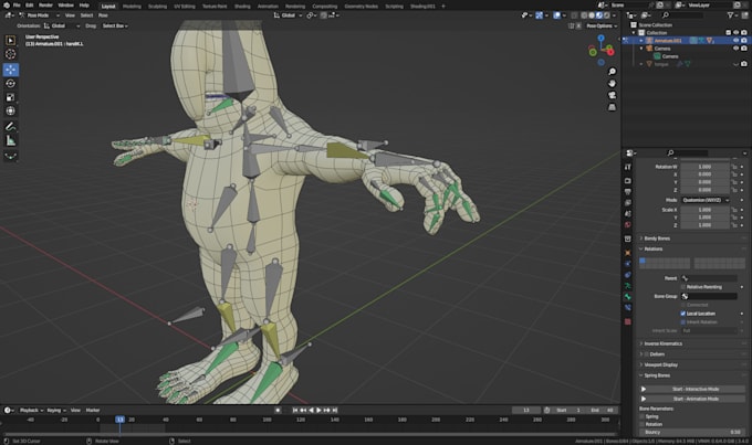 rig your 3d character model