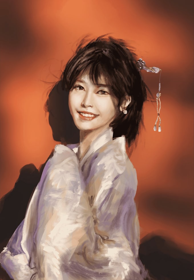 Paint you a realistic digital portrait by Tomyamn Fiverr