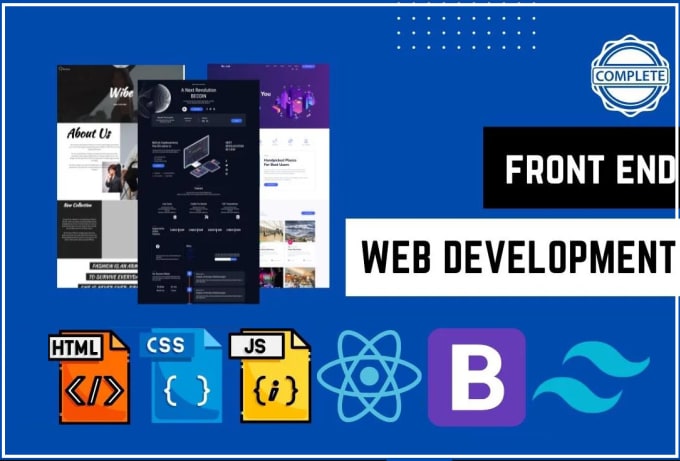 Work as a front end web developer using html css js bootstrap by ...