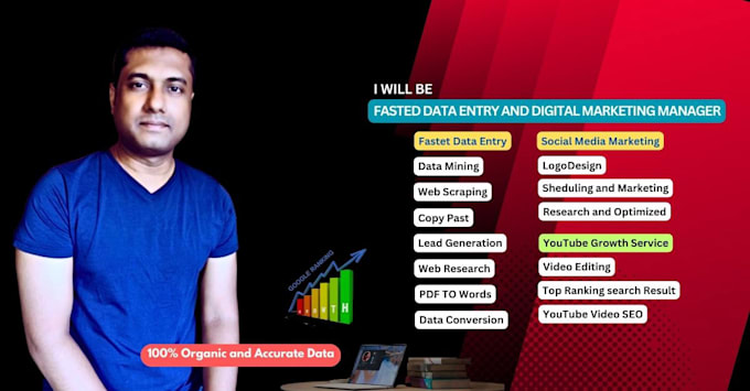 do fastest data entry lead generation video editing social media marketing
