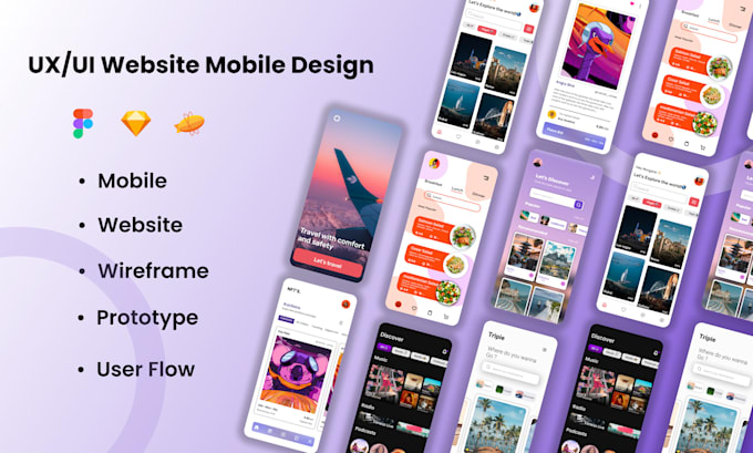 Design ui ux mobile web using figma by Imadbenhamou | Fiverr