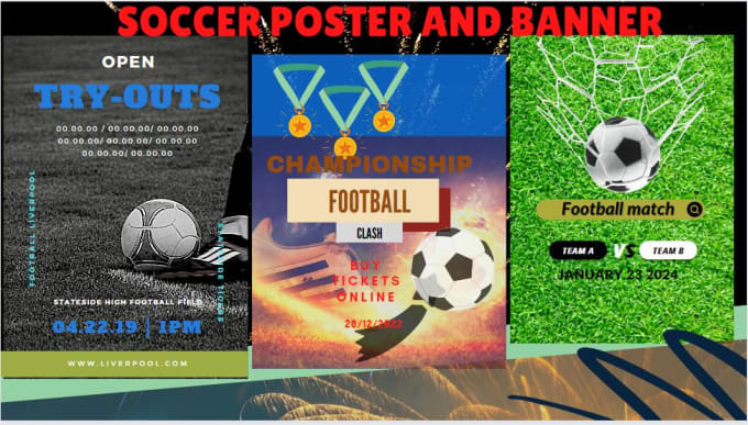 Poster Soccer ou de football fond 