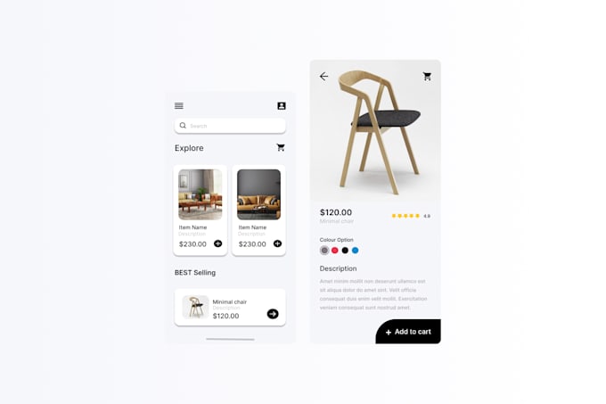 Create a attractive mobile app ui ux design by Zainanjum221 | Fiverr