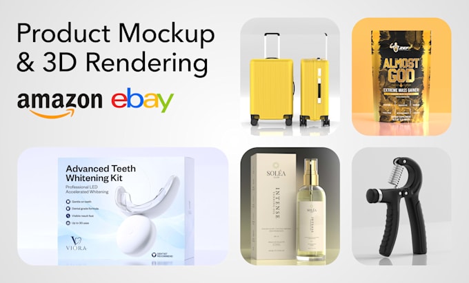 do 3d product mockup rendering for amazon and ecoomerce