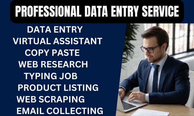 do web research, web scraping, copy paste, typing data entry