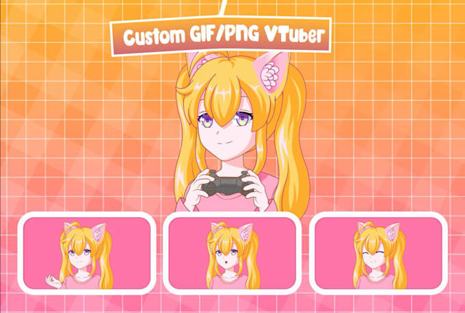 create chibi png tuber for vtuber and stream