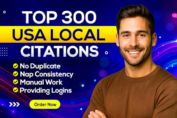 do 300 local citations USA local listing for gmb ranking