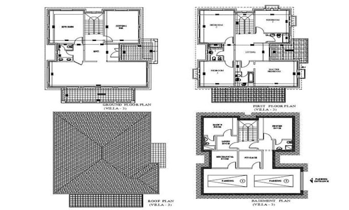 Draw 2d floor plan and architectural drawing in autocad by ...