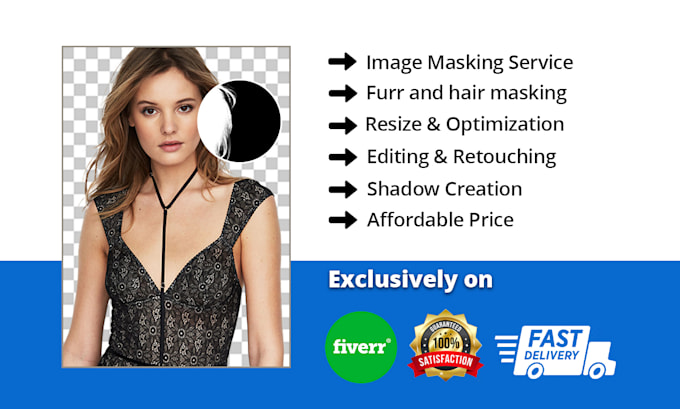 do photoshop image masking services for hair masking, and transparent masking