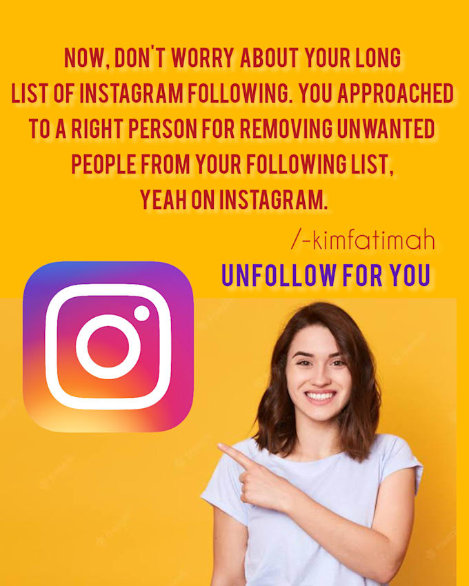 Remove unnecessary people from your instagram following list by