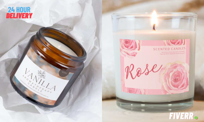 Do minimal luxury candle logo and candle lable design by Do minimal luxury candle logo and candle lable design by