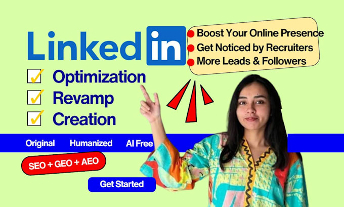 fully create, optimize your linkedin profile or company page