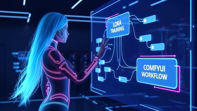 train a flux lora and build a comfyui workflow for your visuals
