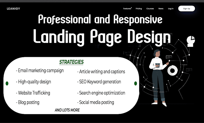 Create a responsive landing page design for you by Maryglory316 | Fiverr
