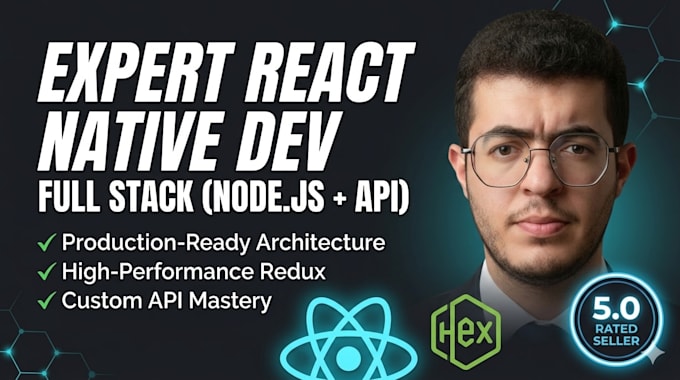develop a professional react native app with nodejs and ai