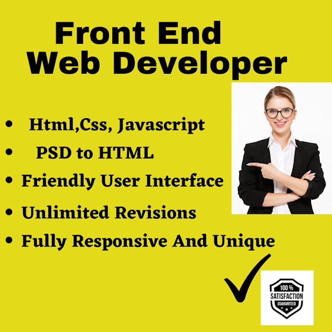 Be your front end website developer using html css and javascript by ...