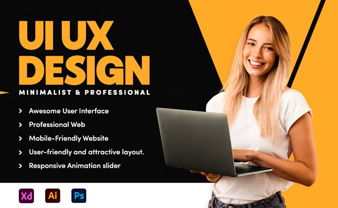 Create a professional website and ui ux design on adobe xd by ... image.
