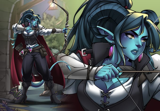 draw your original and dnd character art with my art style