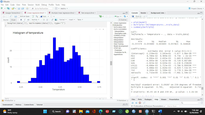 Do linear, multiple and logistic regression analysis by Sheetesh20 | Fiverr