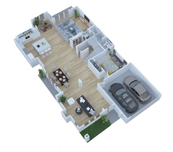 Create 3d floorplans interior render from plans