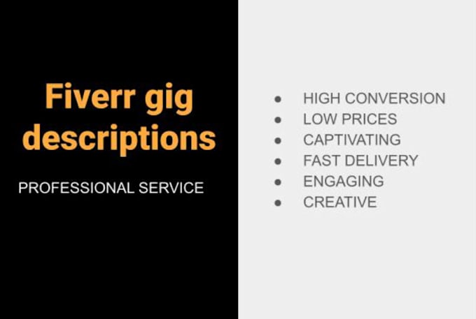 craft a professional gig description