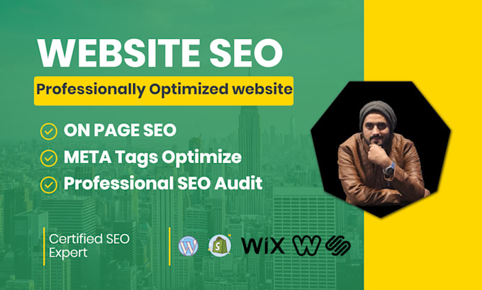 optimize website onpage technical SEO service shopify wordpress wix squarespace