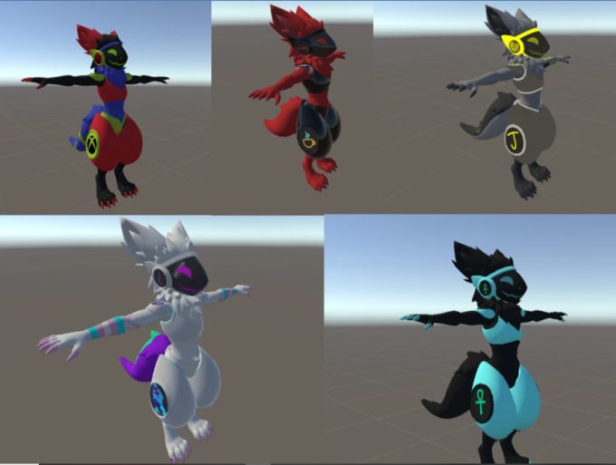 Design and texture your nkd protogen avatar for vrchat by Judgeart ...