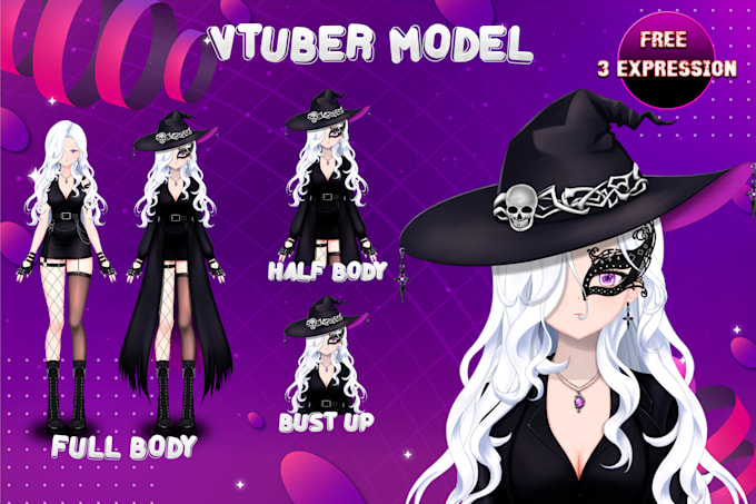 design and rig vtuber live2d model with high quality