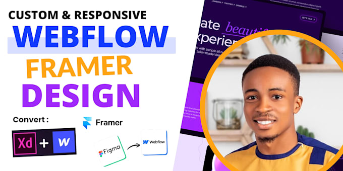 design webflow, framer website, figma to framer or webflow