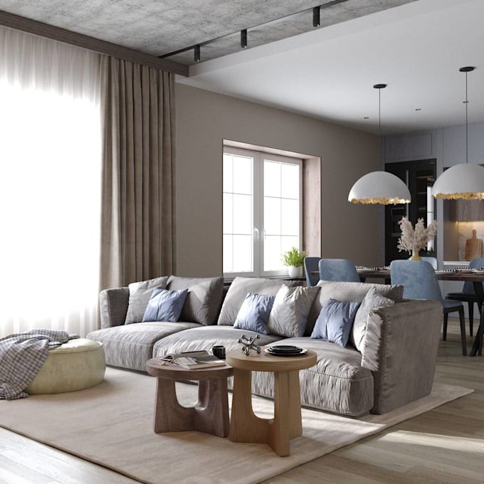 Make interior design with realistic 3d rendering by Eicken352 | Fiverr