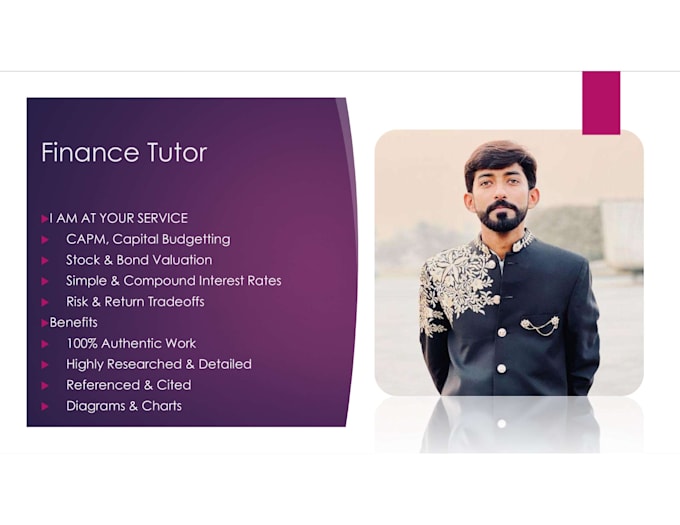 Be your finance tutor by Kumailburney | Fiverr