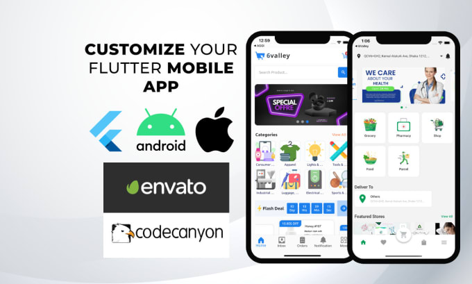 Do a reskin, redesign or customization for your flutter app, codecayon ...