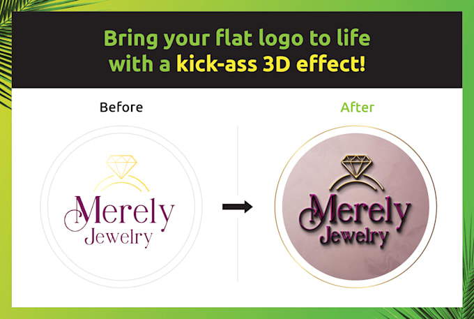 add a wow 3d effect on your existing flat logo