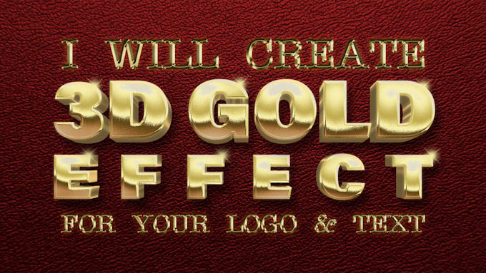 create 3d gold effect for your logo and text