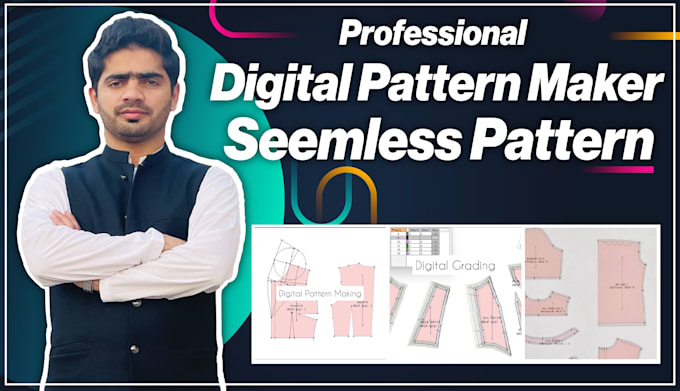 Make digital seemless sewing pattern making design for clothes by ...