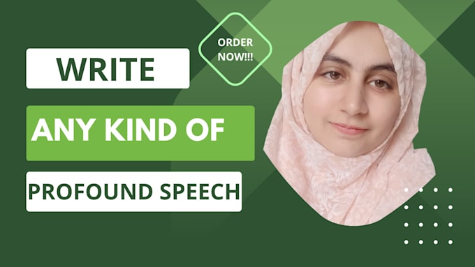 create informative and profound speech for any occasion