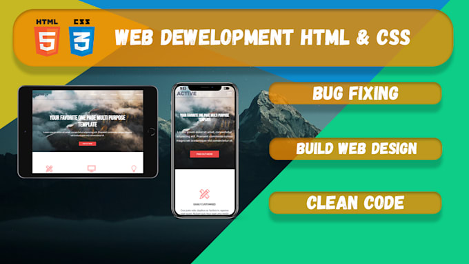 Write html and css code for your web site by Vitaliyprus | Fiverr