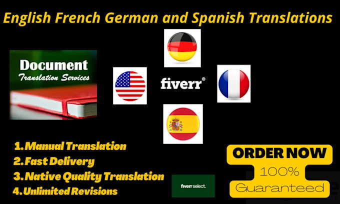 translate english, french, german, spanish and italian