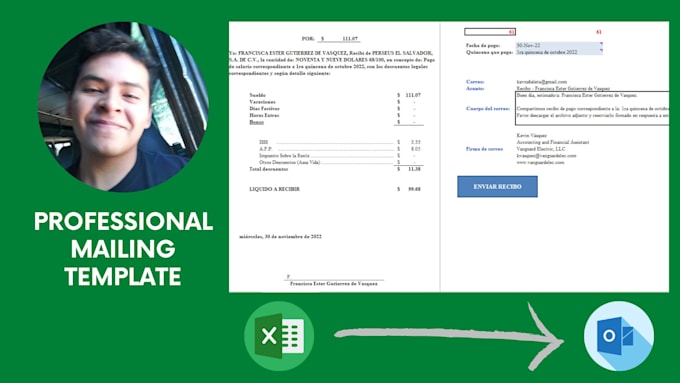 Create a professional email template in microsoft excel by