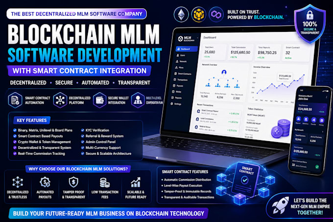 develop a decentralized MLM platform with smart contract automation
