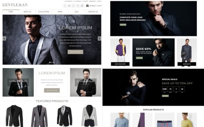 Do clothing website fashion website jewelry website boutique website by Shopify clutch Fiverr