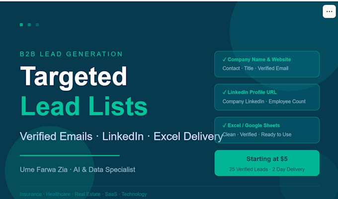 build a targeted b2b lead list with verified emails