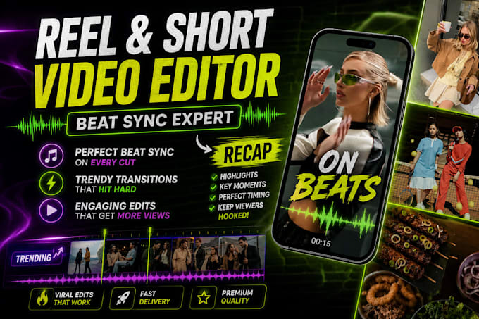 do trendy, viral reels for instagram, tiktok or youtube shorts video editor