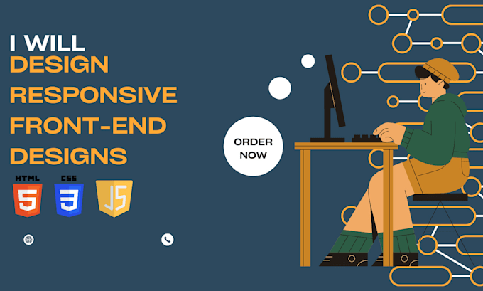 Design responsive front end website by html css js bootstrap by ...